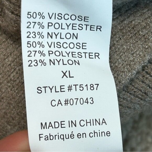 Dreamers beige knit wrap V-neck long sleeve bodycon midi sweater dress XL NWOT - Picture 8 of 12